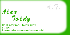 alex toldy business card